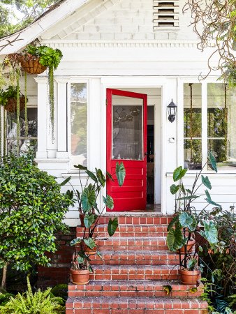 Red front door