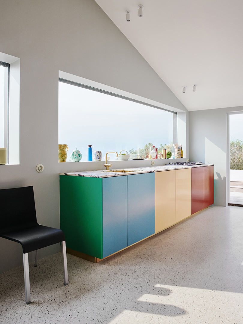 color blocked kitchen