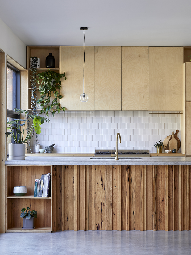 dark and light wood kitchen