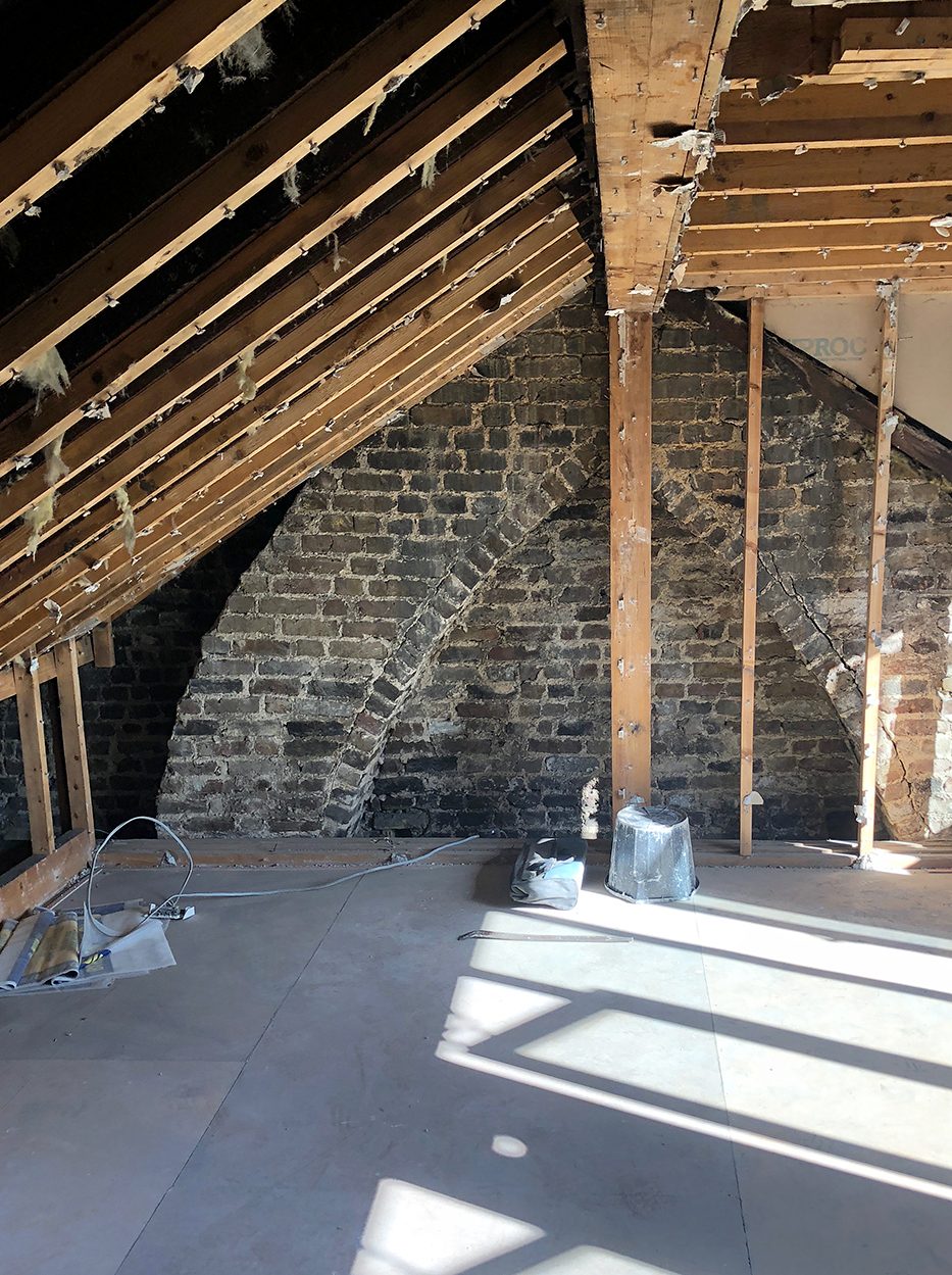 Loft during renovation