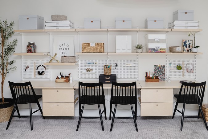 Container Store Elfa kids workstation