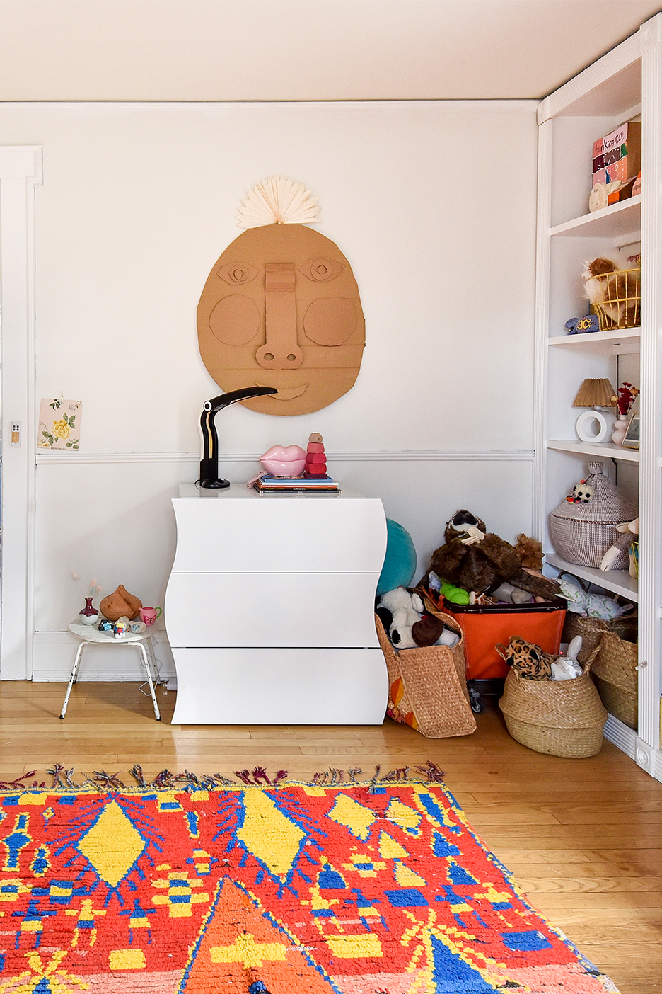 Wavy dresser in kids room