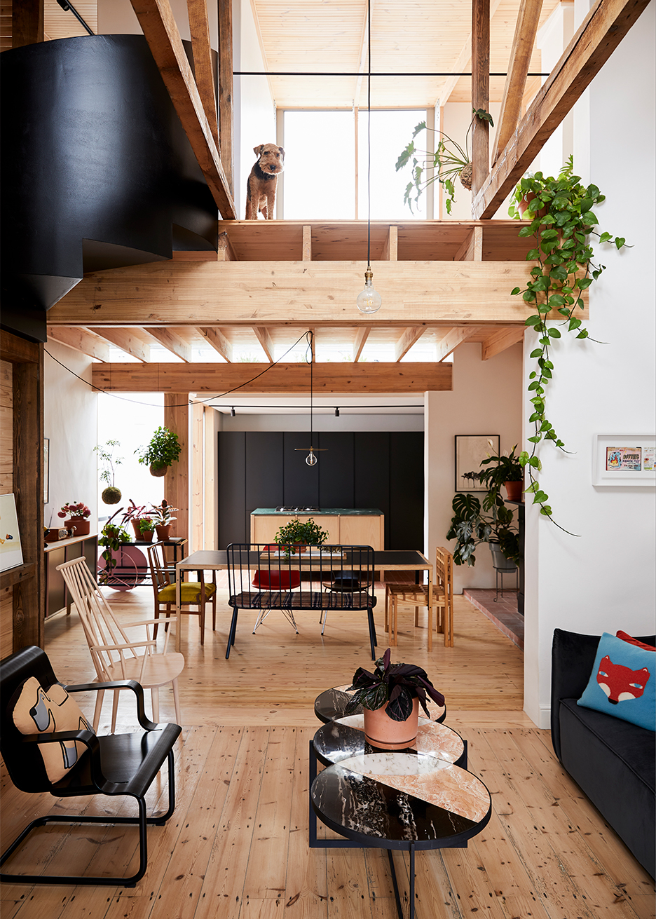 lofted living room