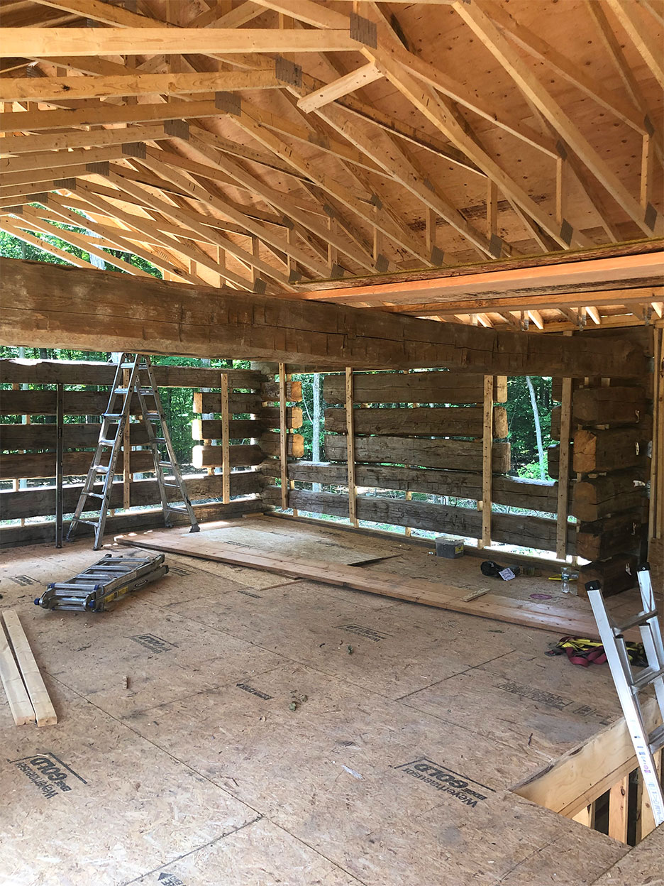 vaulted cabin roof