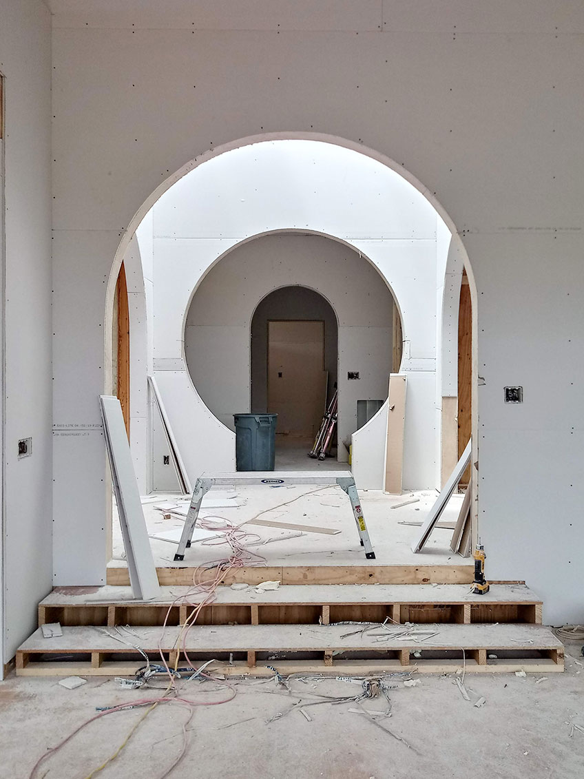 hallway in construction