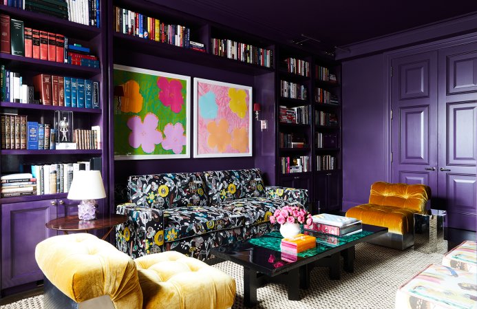 purple living room