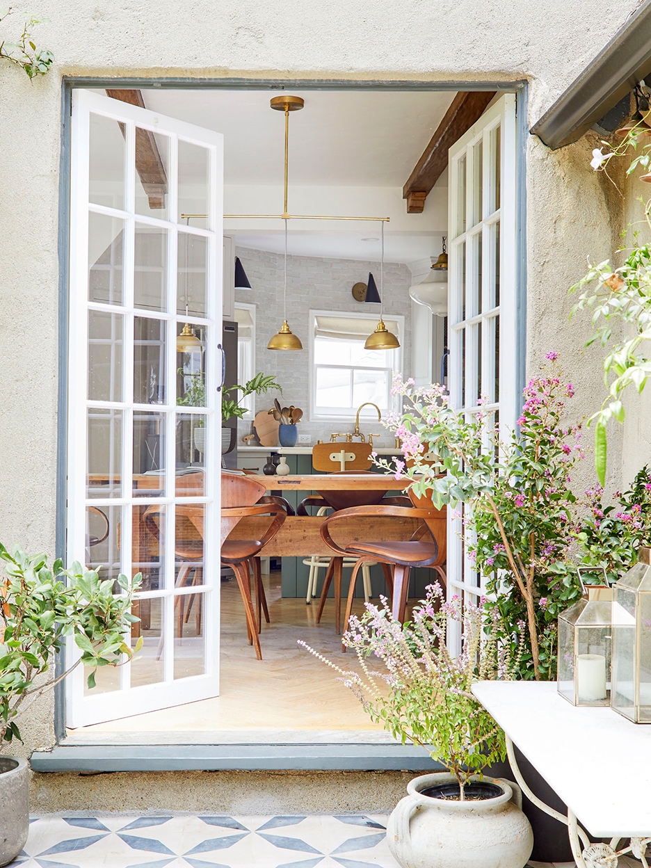 doors opening up to dining room