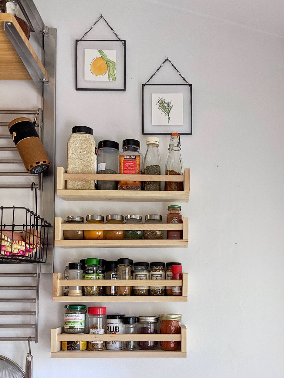 mounted spice racks