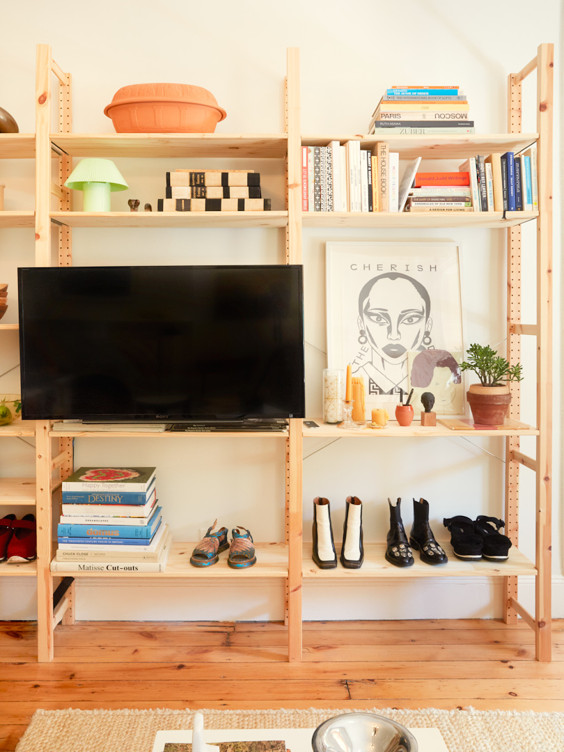 IKEA Ivar bookshelf with TV