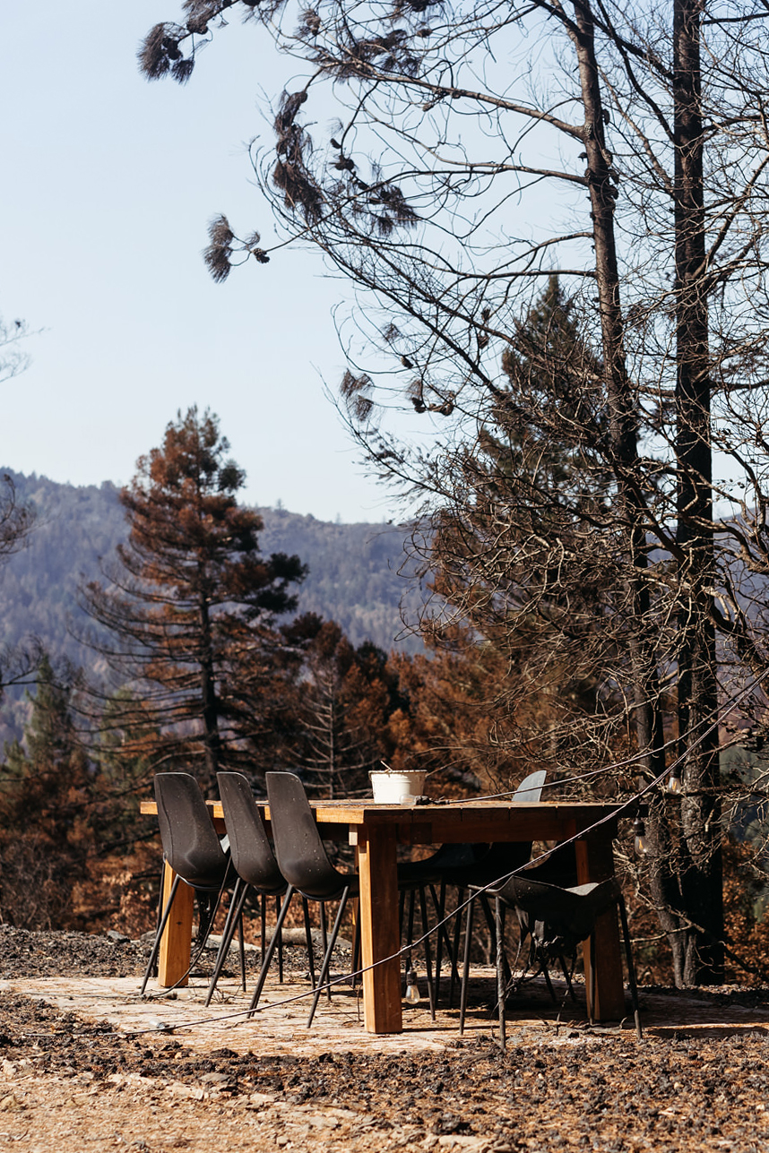 outdoor dining set up