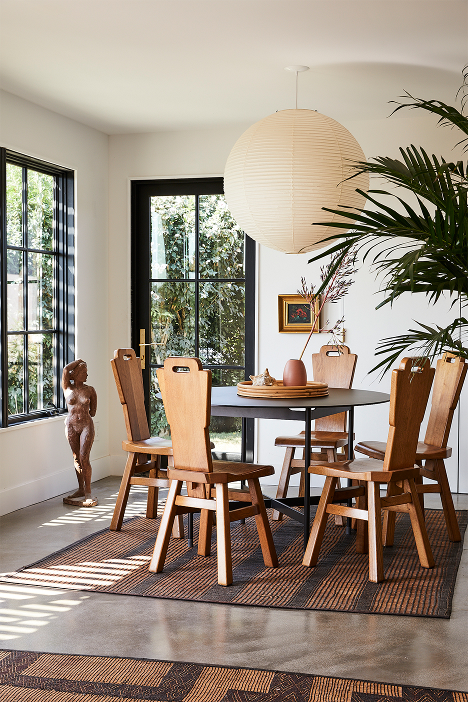 Dining room with Noguchi lantern