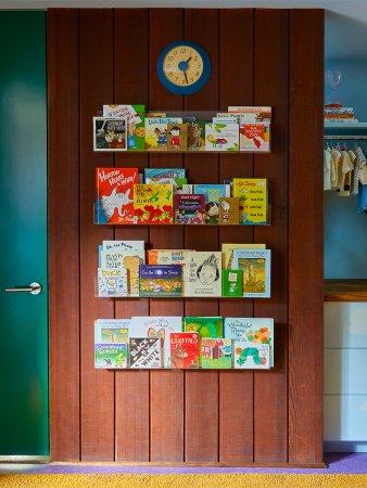 book shelf on wall