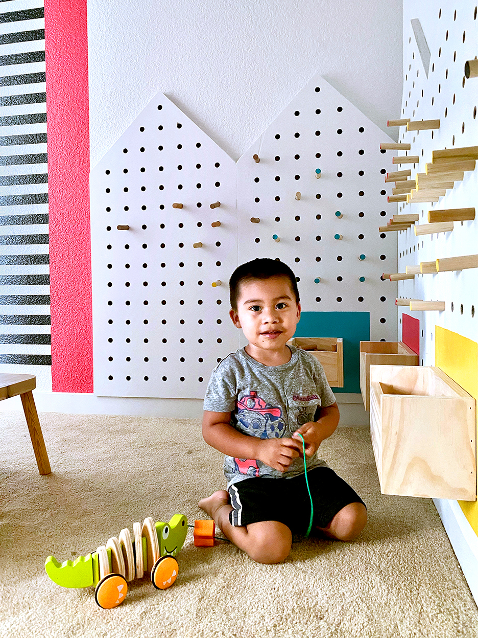 Pegboard playhouses DIY