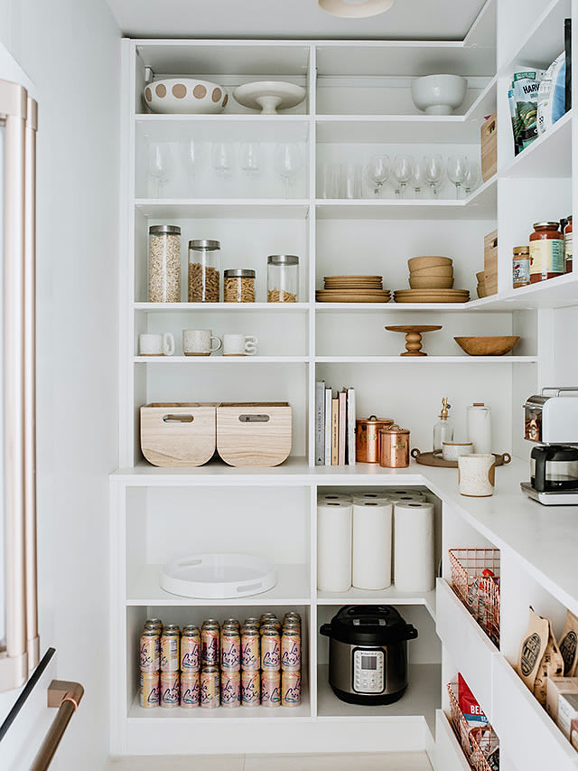 breezy white walk in pantry