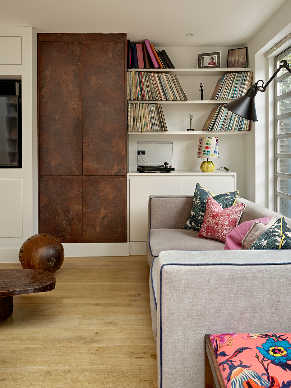 Living room with record collection