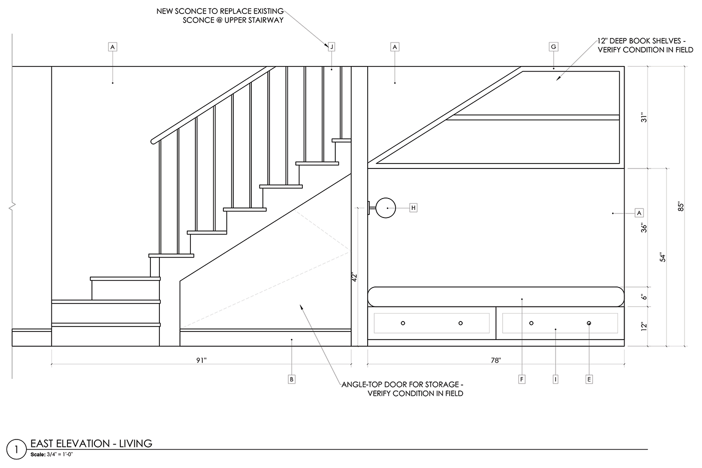 blueprint of stairs