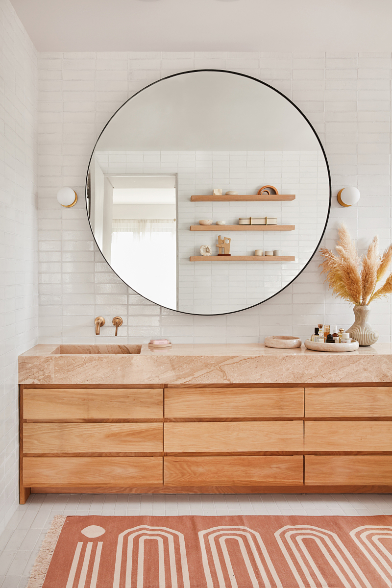 wood bathroom vanity