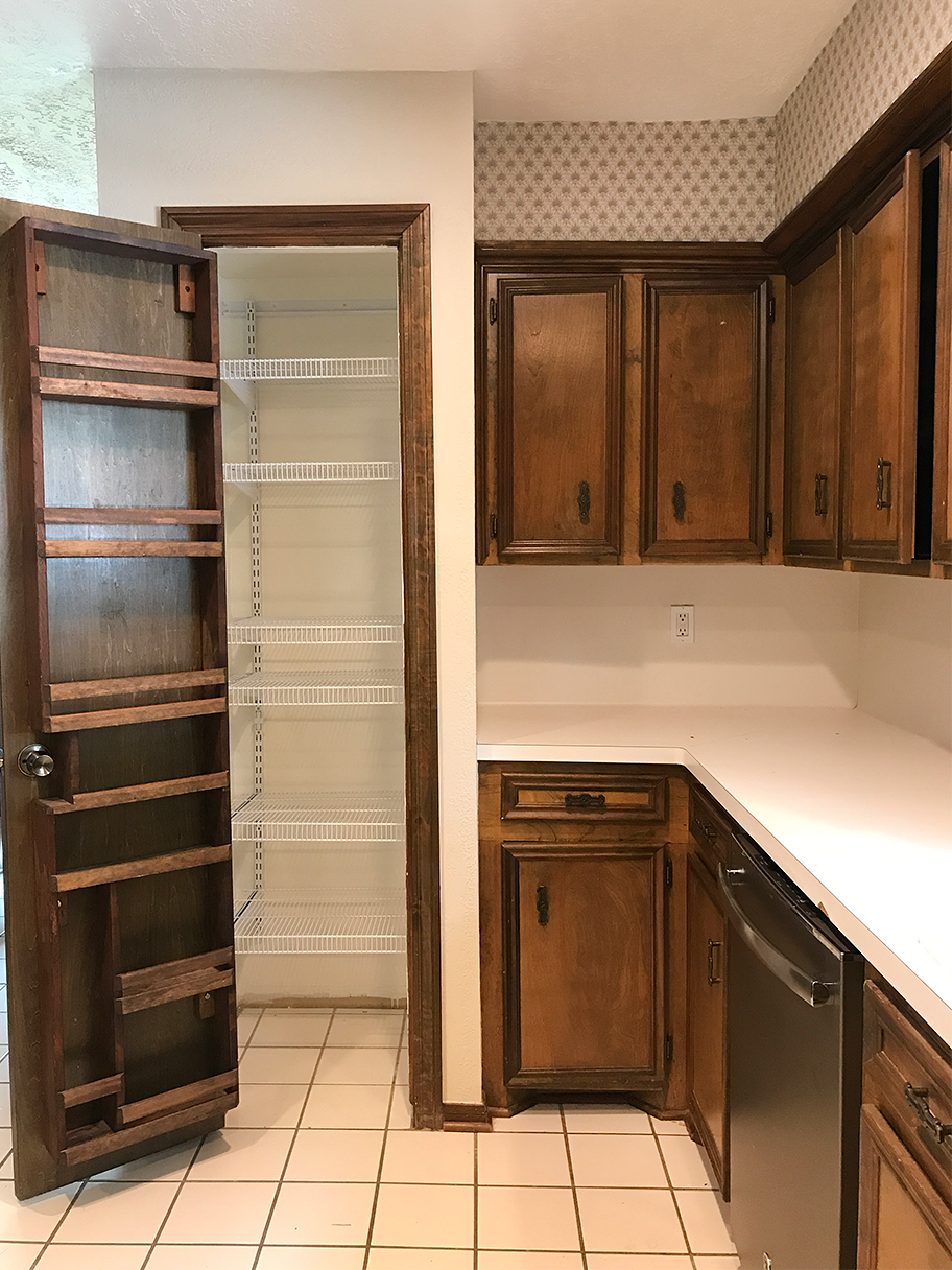 old pantry with shelves