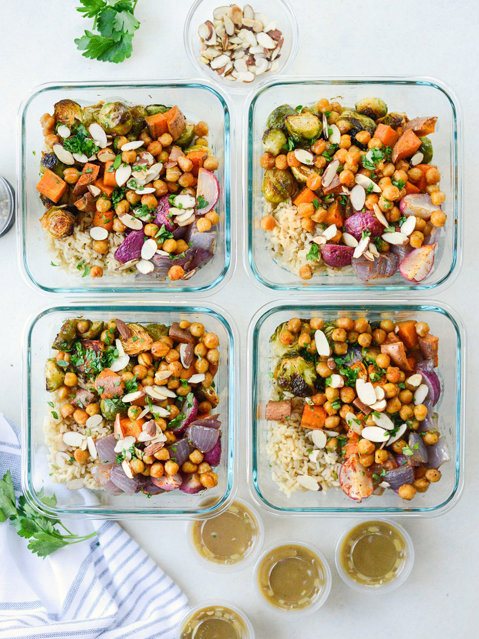 Roasted Fall Veggies Rice Bowl