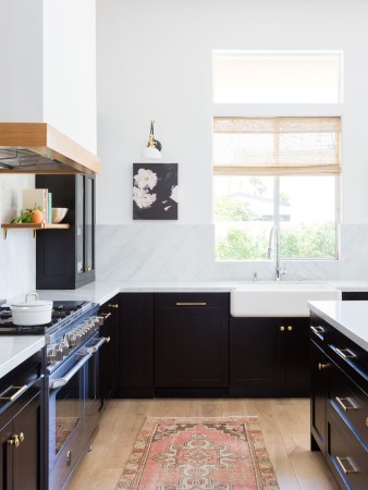 black and white kitchen