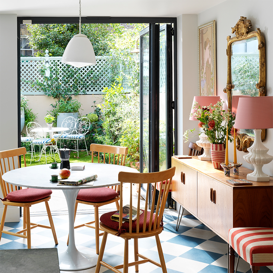 dining table looking outside