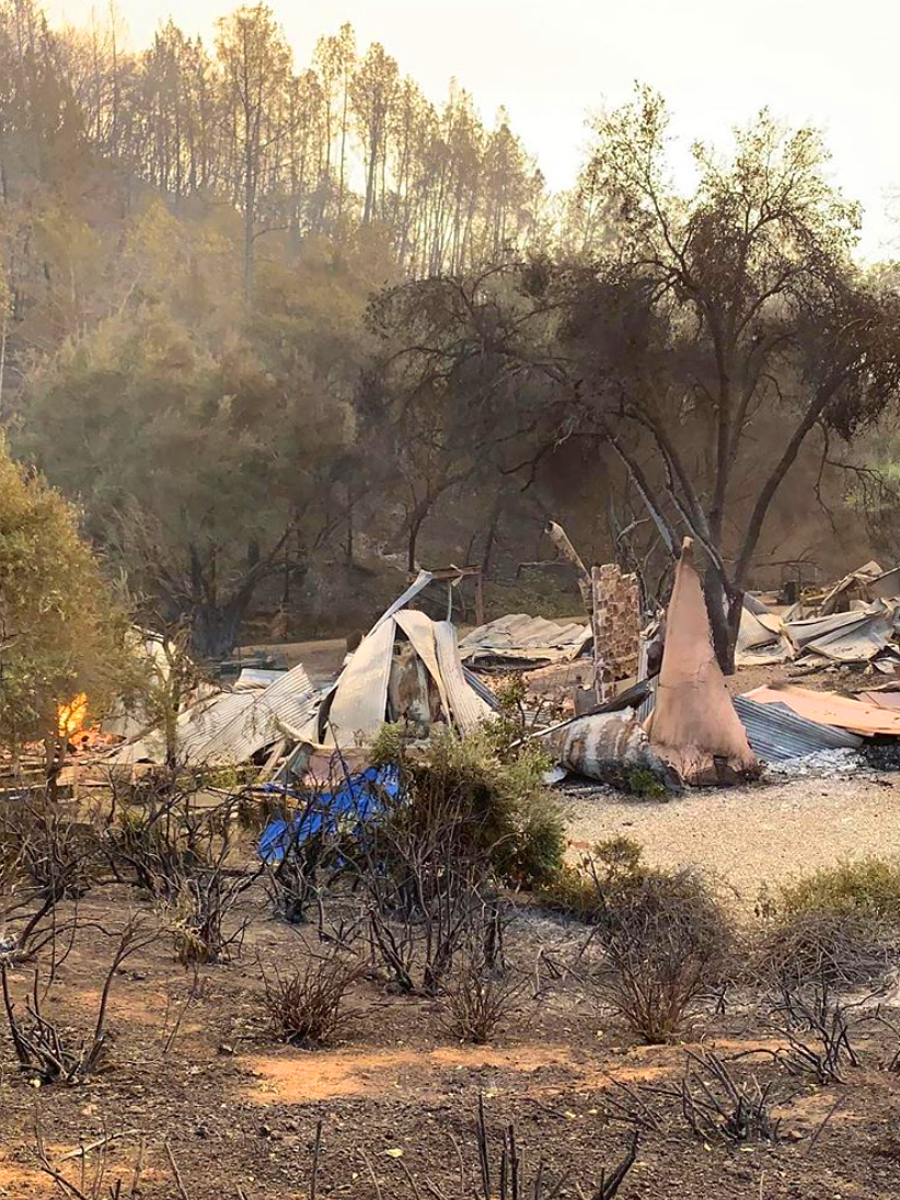 Burned Down House in Calistoga California Fires