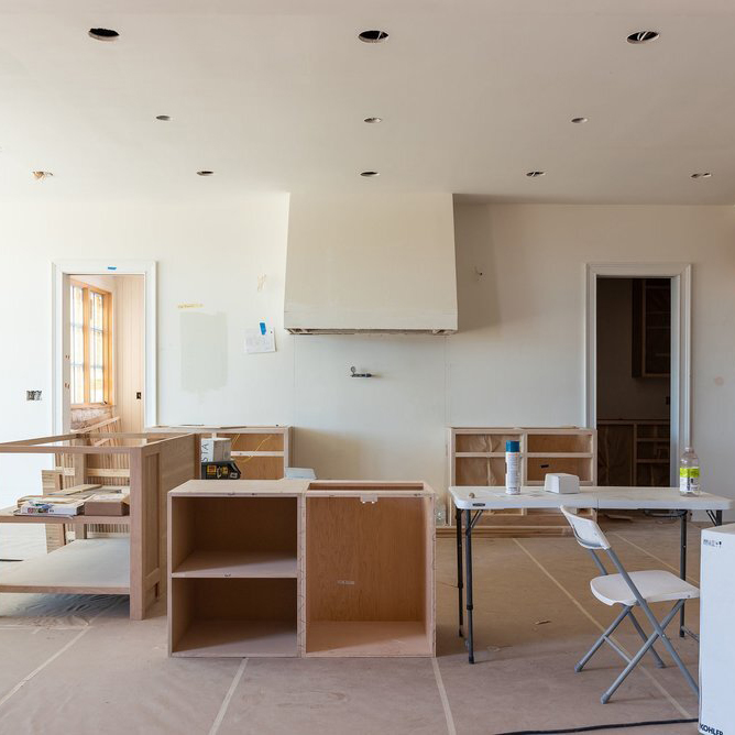 kitchen under construction