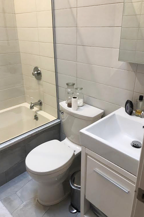 drab gray bathroom