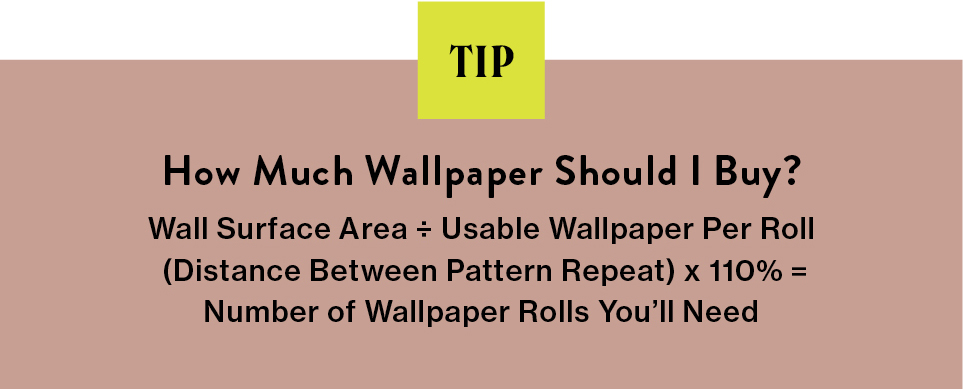 blurb on how much wallpaper to use