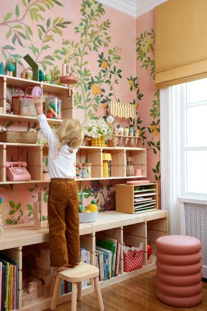 a kids bedroom mural