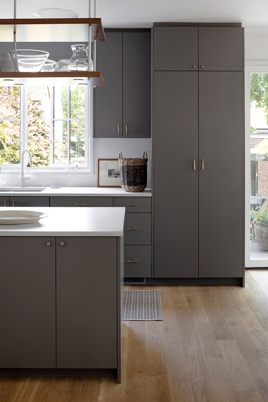 Gray kitchen cabinets