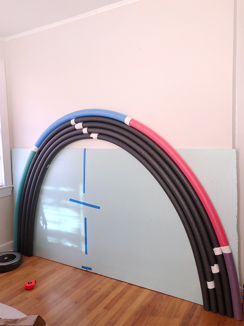 tubes taped on wall