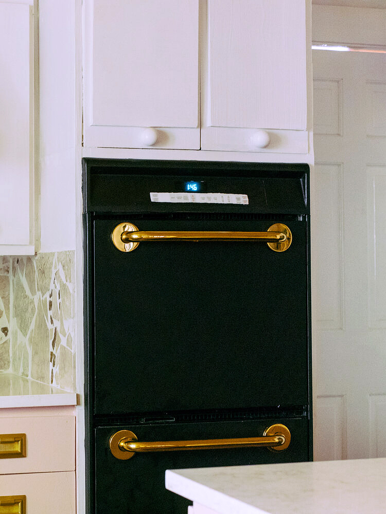 modern black oven