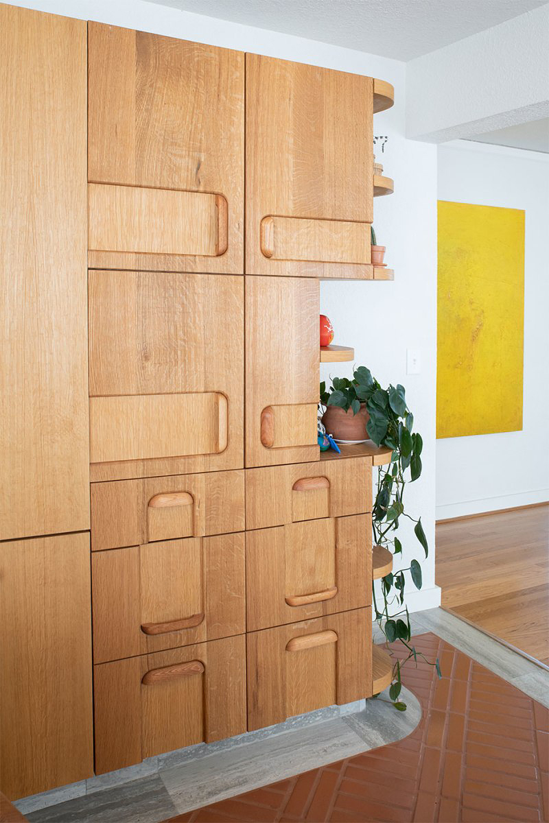 quirky wood cabinets