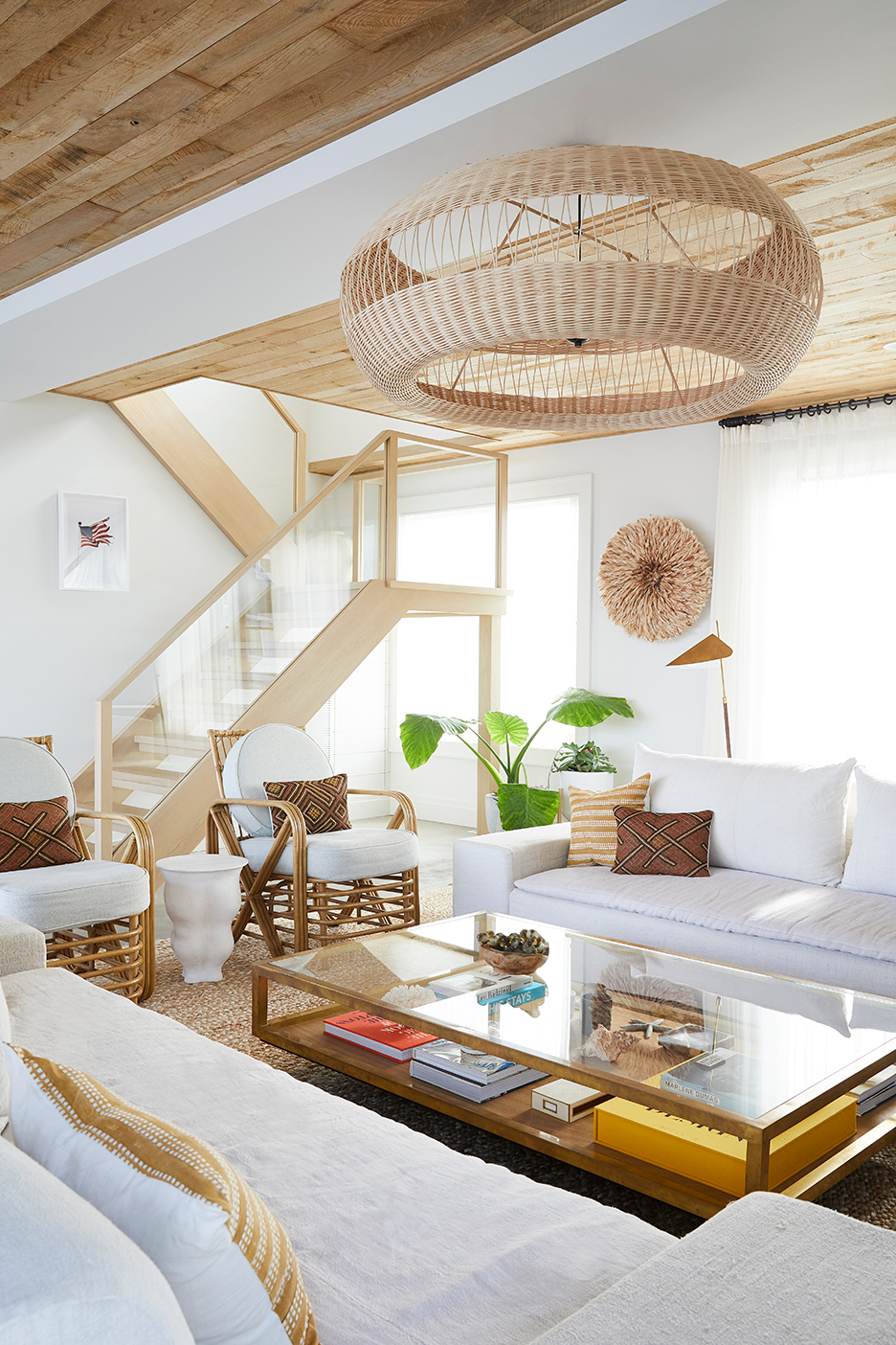 a living room of a beach house