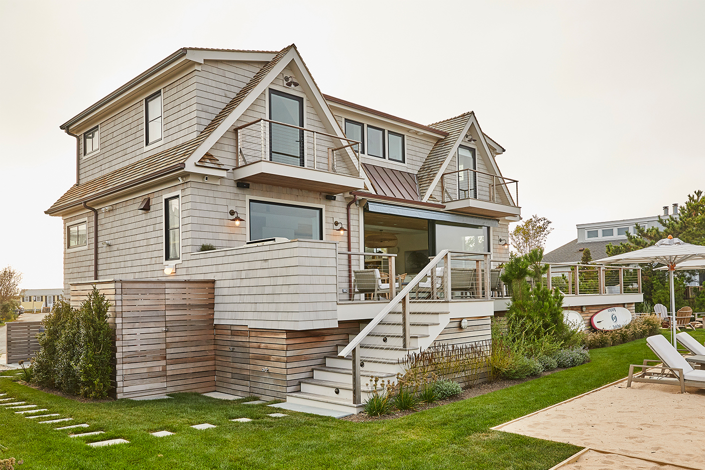 a house with a backyard patio