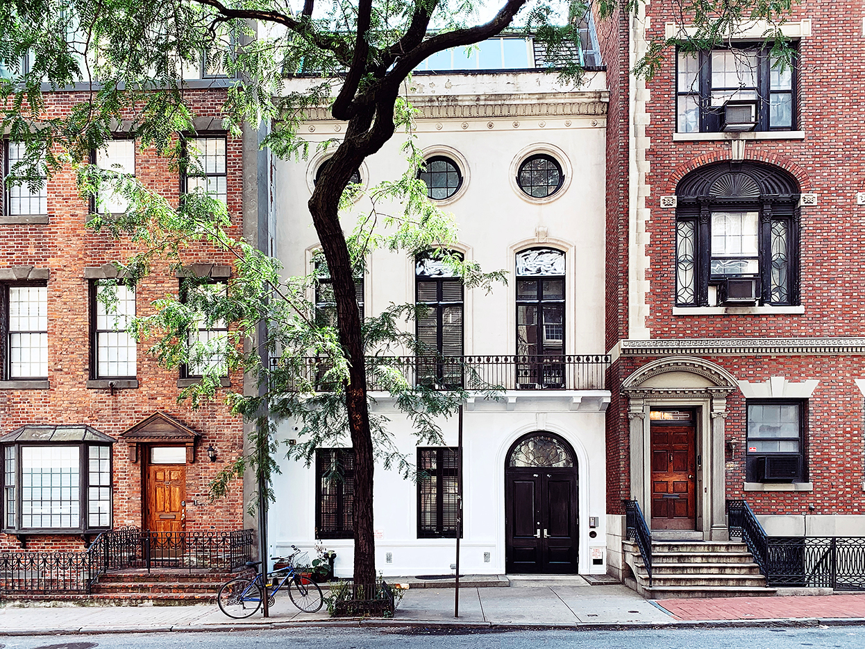 white townhouse