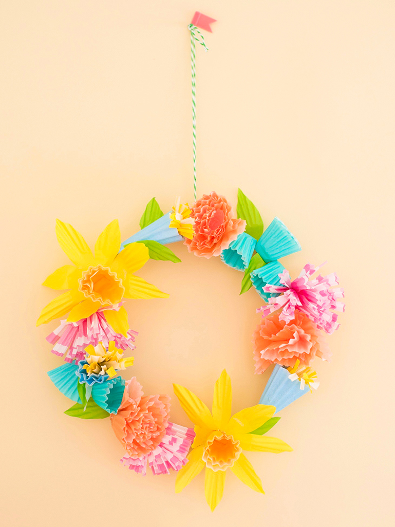 colorful faux wreath