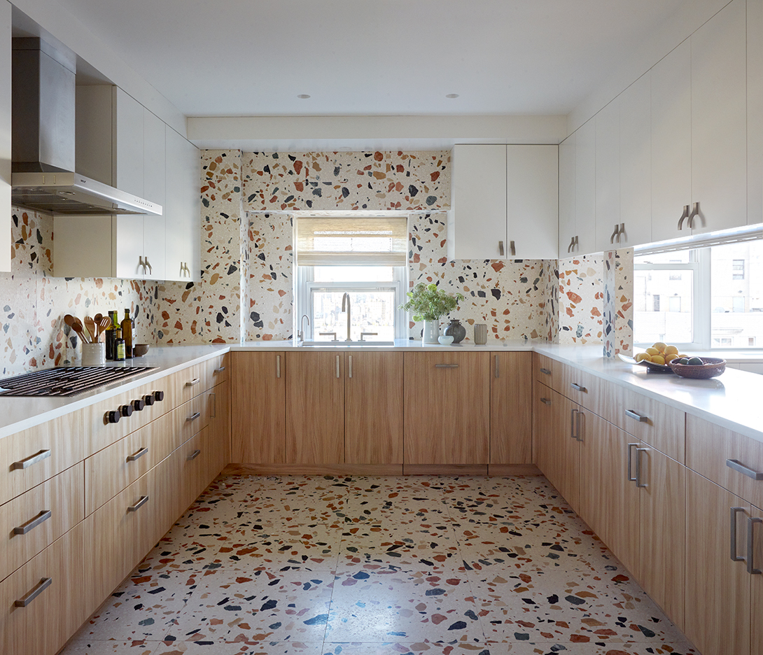 a terrazzo kitchen