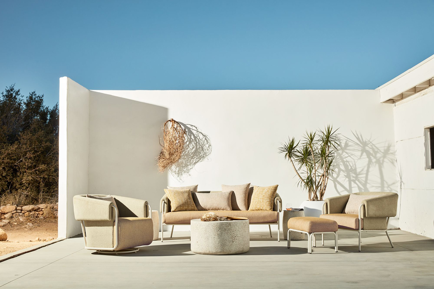 tan outdoor furniture