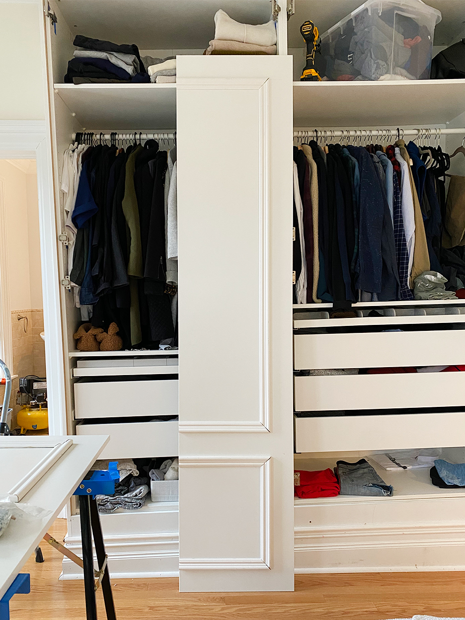 trim on a closet door