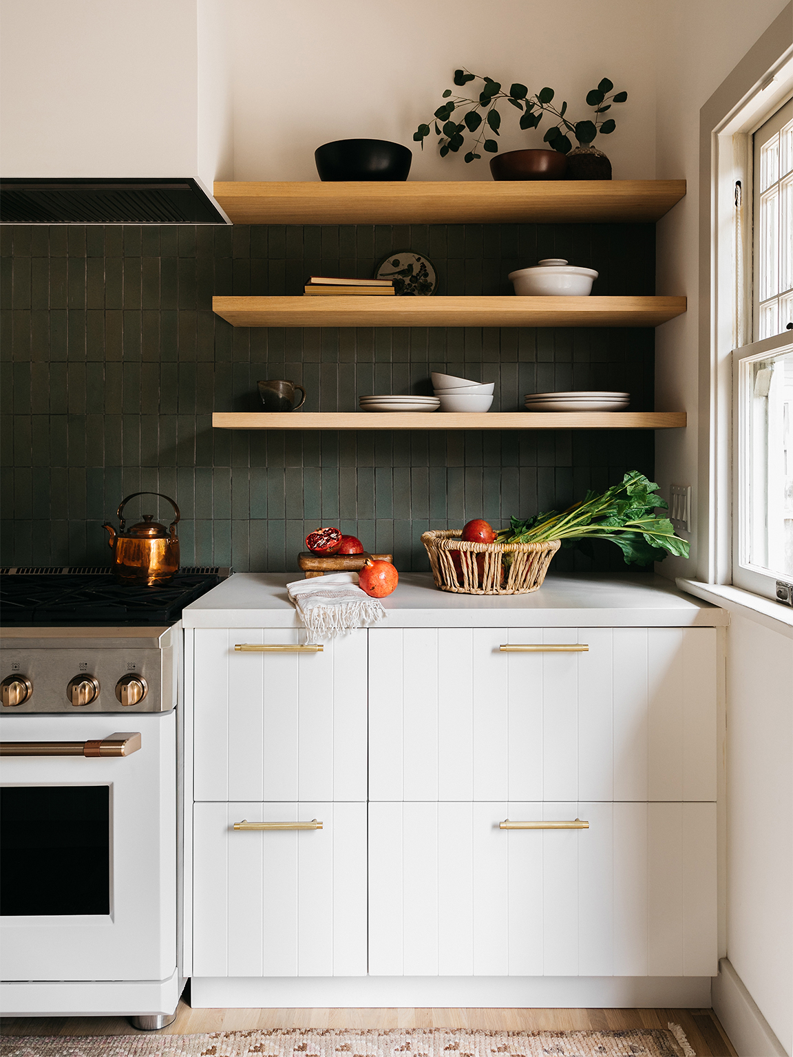 white cabinets in kitchen