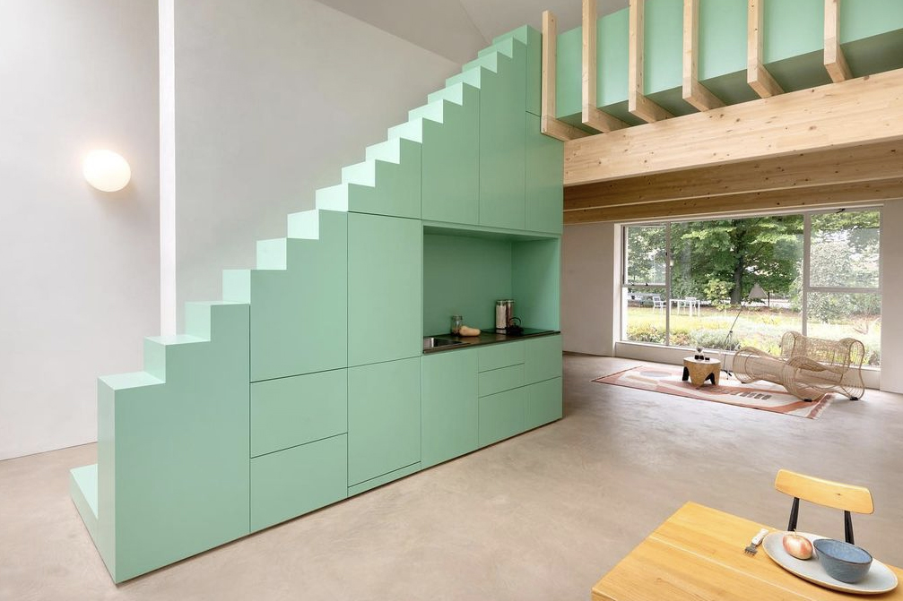 mint green cabinets