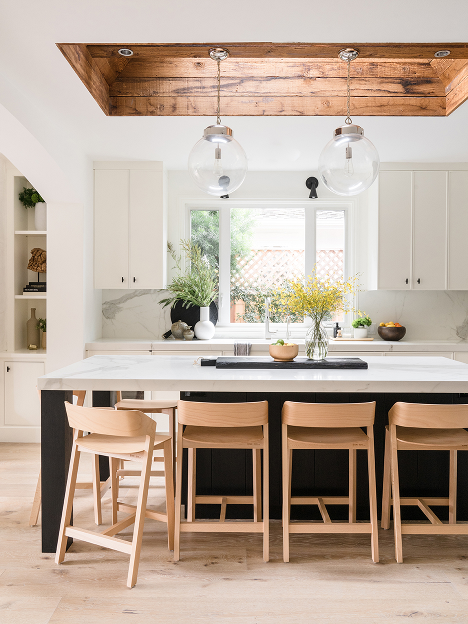 kitchen with wood ceiling