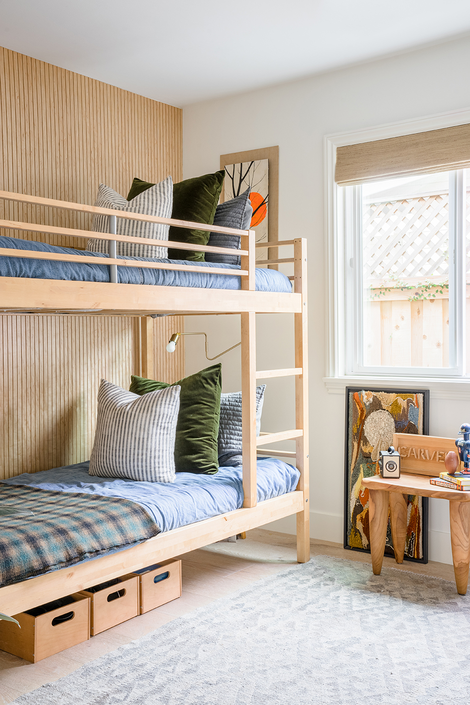 wood bunk bed