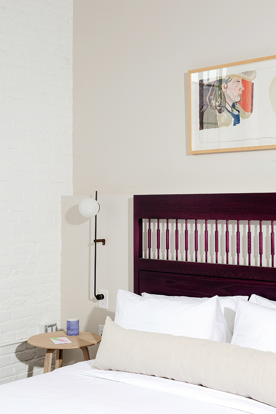 beet colored headboard