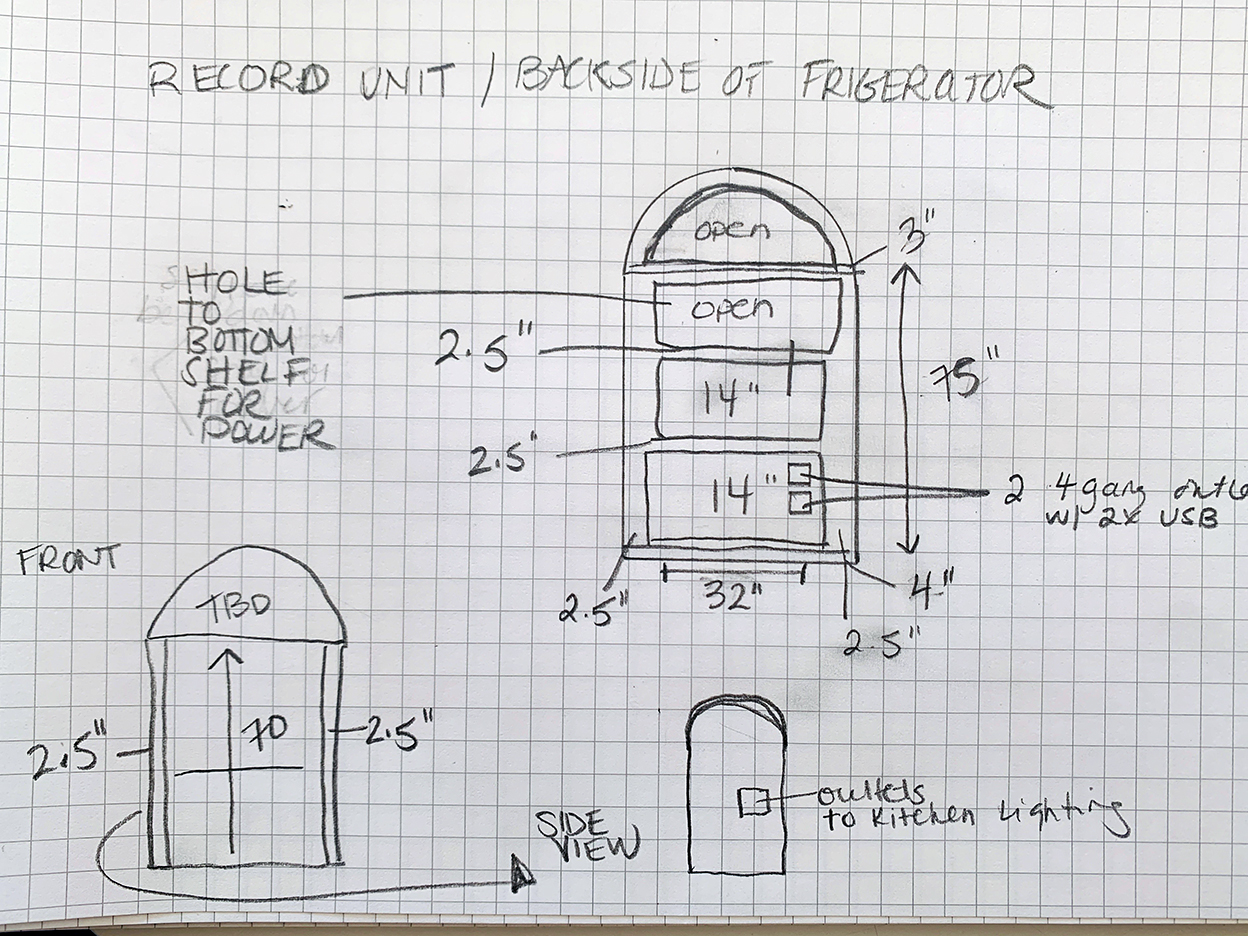 sketch of cabinet