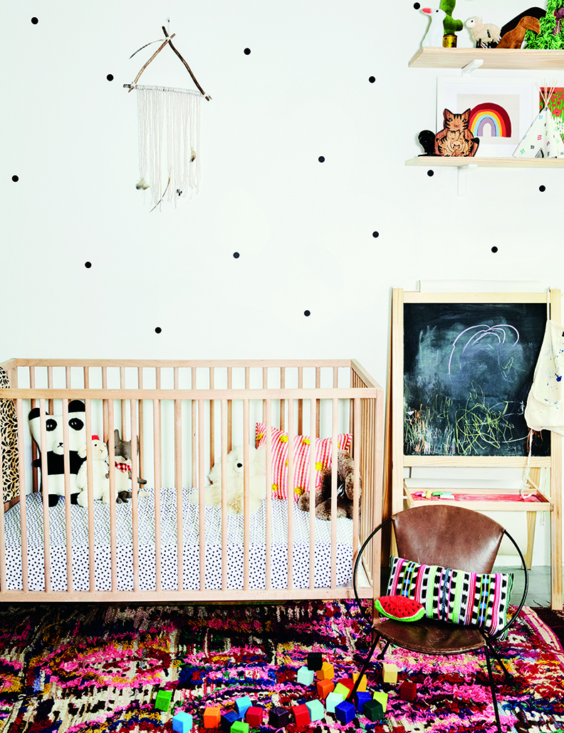 crib in nursery