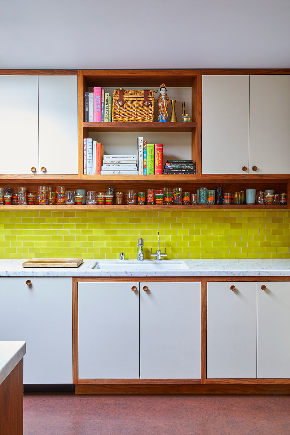 neon yellow backsplash