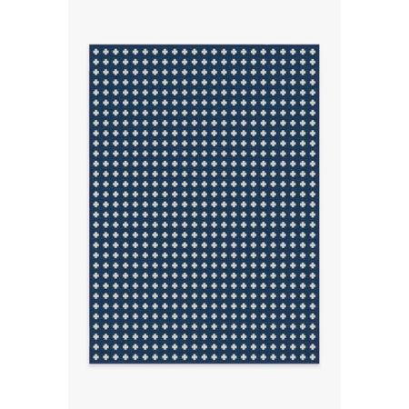  5-by-7 Outdoor Adde Navy Rug, Ruggable